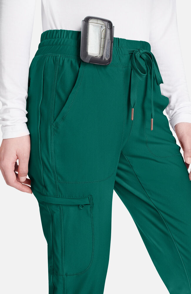 Cherokee Medical Women's Mid Rise Tapered Leg Drawstring Scrub Pant, Petite