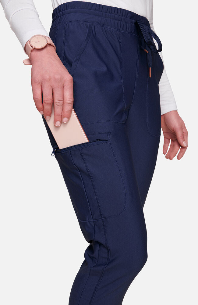 Cherokee Medical Women's Mid Rise Tapered Leg Drawstring Scrub Pant, Tall