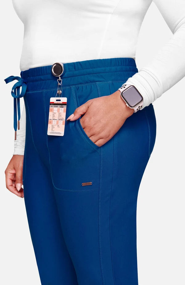 Cherokee Medical FORM Women's Mid Rise Tapered Leg Drawstring Scrub Pant - Petite
