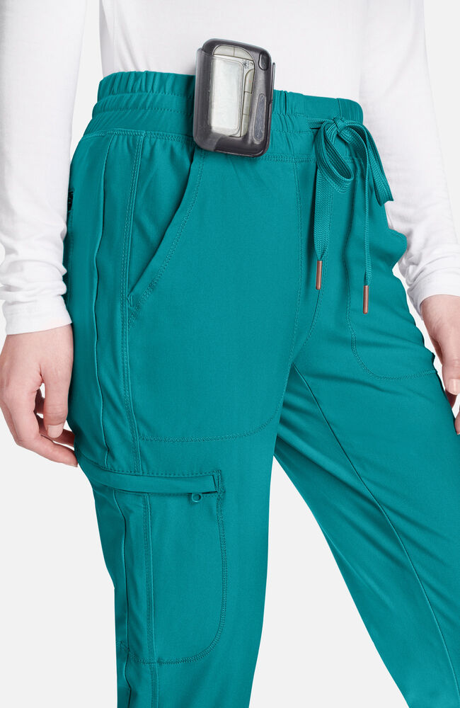 Cherokee Medical Women's Mid Rise Tapered Leg Drawstring Scrub Pant, Tall