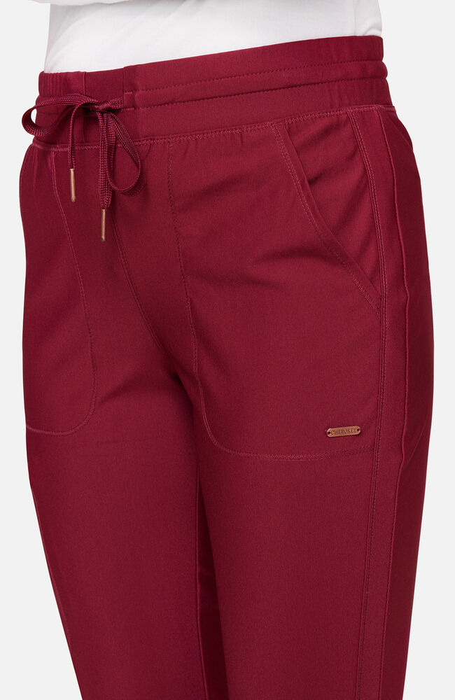 Cherokee Medical Women's Mid Rise Tapered Leg Drawstring Scrub Pant, Petite