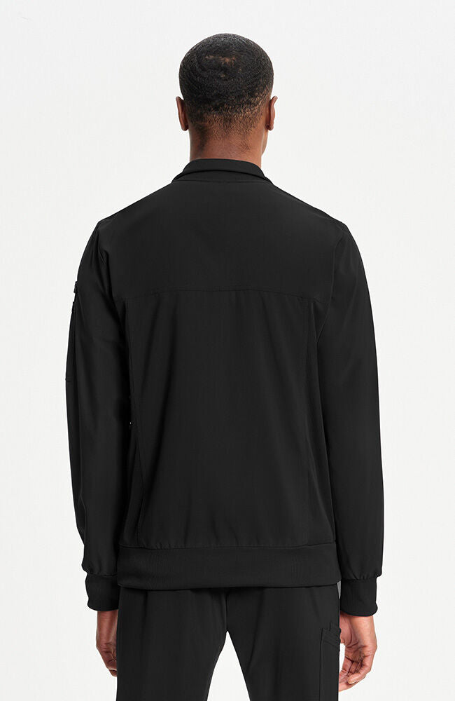 Infinity Men's Zip Front Rib Panel Scrub Jacket