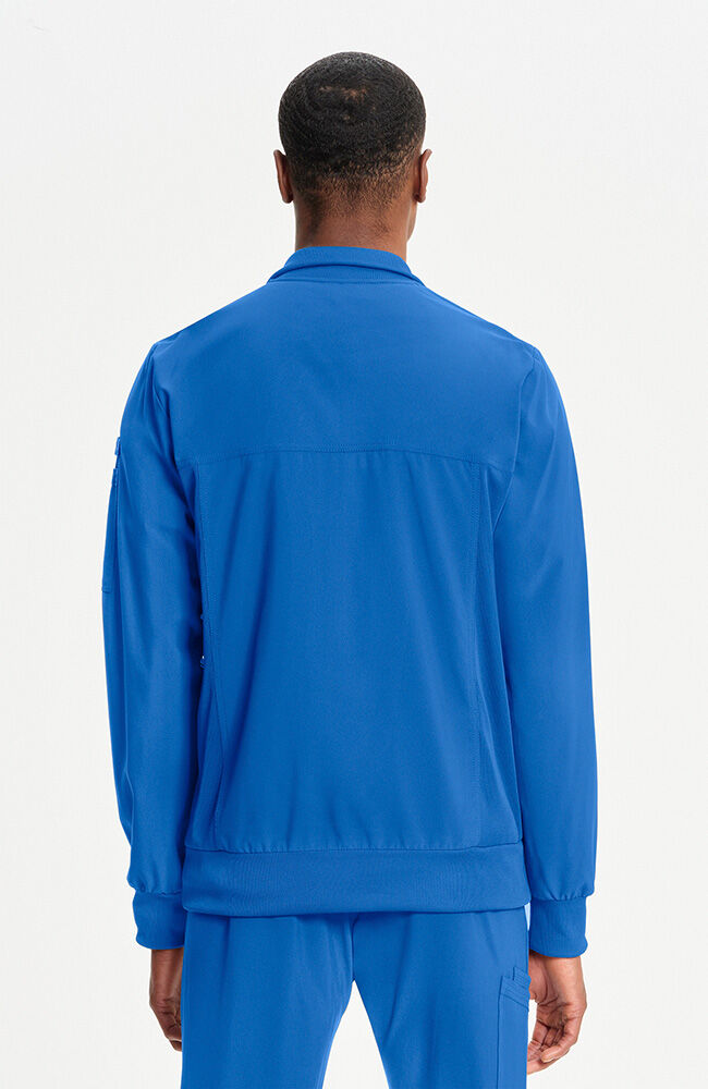 Infinity Men's Zip Front Rib Panel Scrub Jacket