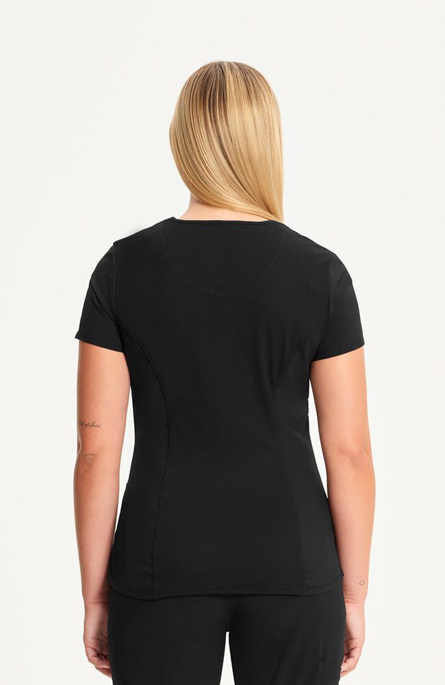 Infinity Women's 3-Pocket Knit Panel V-Neck Scrub Top