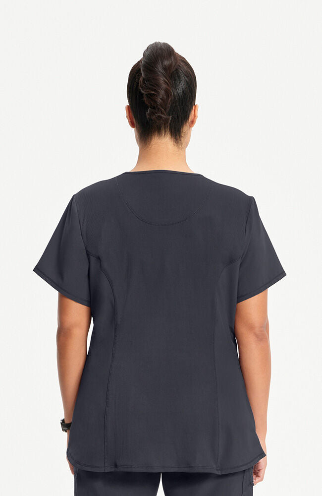 Infinity Women's 3-Pocket Knit Panel V-Neck Scrub Top