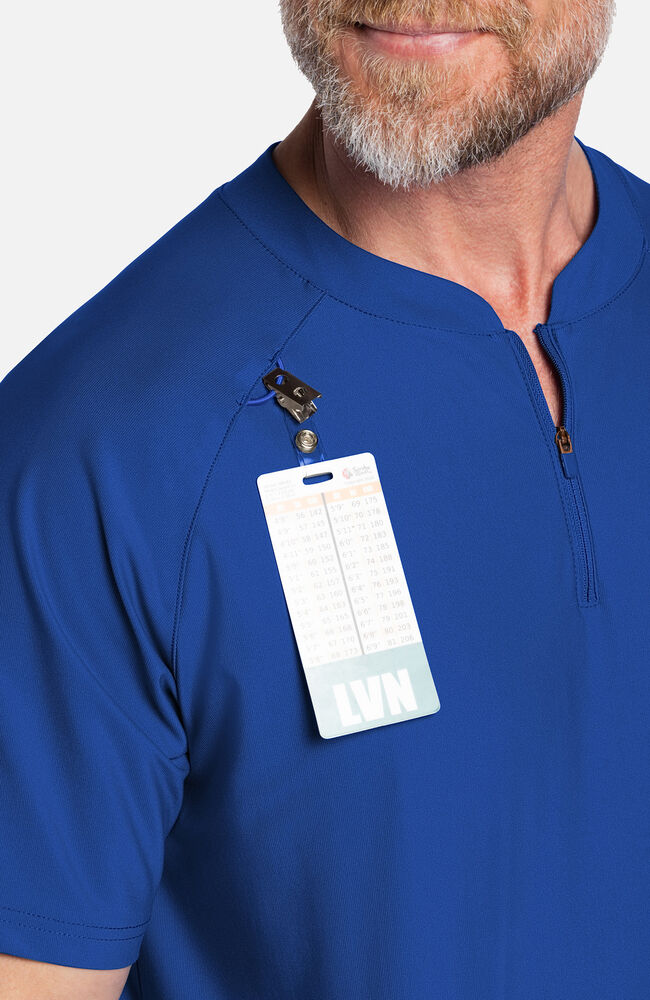 Cherokee Medical FORM Men's Quarter Zip Henley Scrub Top