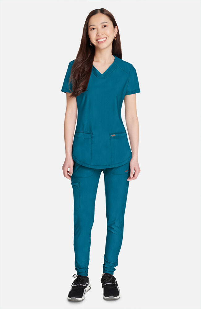 Cherokee Medical FORM Women's Curved Hemline V-Neck Scrub Top