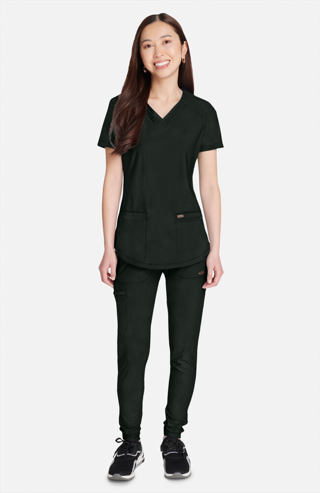 Cherokee Medical FORM Women's Curved Hemline V-Neck Scrub Top