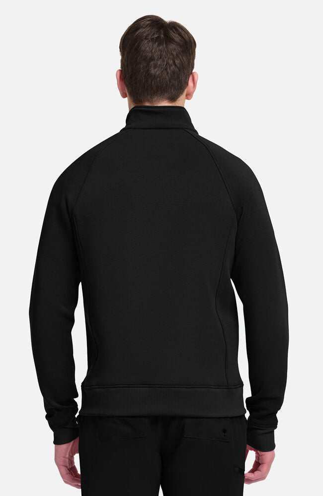 Lifestyle by Healing Hands Men's Zip Front Raglan Knit Scrub Jacket