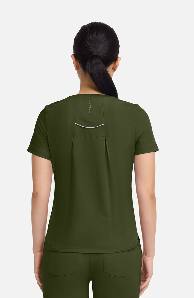 360 by Healing Hands Women's Joy Henley Crew Neck Scrub Top
