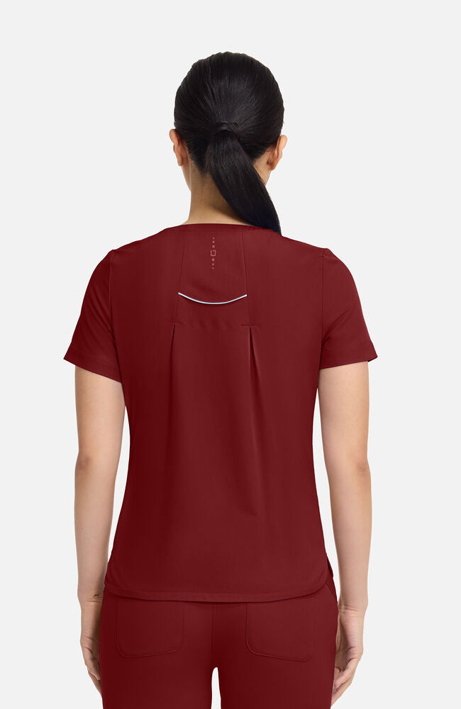 360 by Healing Hands Women's Joy Henley Crew Neck Scrub Top