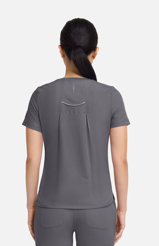 360 by Healing Hands Women's Joy Henley Crew Neck Scrub Top