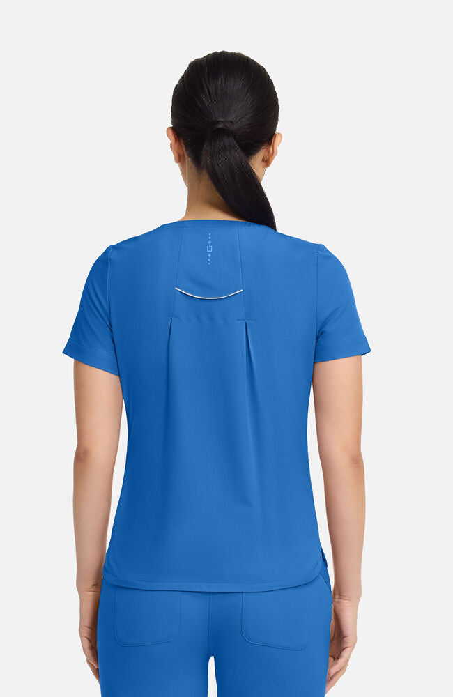 360 by Healing Hands Women's Joy Henley Crew Neck Scrub Top