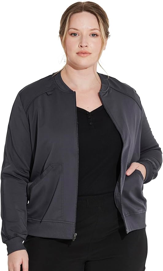 Balance by Dickies Women's Zip Front Solid Scrub Jacket