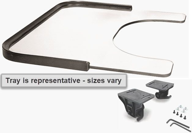 Therafin Tray, Clear, 25.5W X 22D W/ 15X9 Bc, Rim