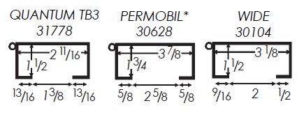 Therafin-31791-Half Tray, Reversible, Woodgrain, Trimline w/ Quantum TB3 Bracket