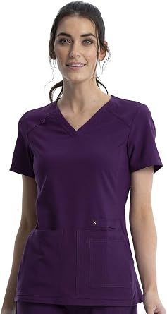 Cherokee Medical iFlex Women's V-Neck Knit Panel Solid Scrub Top