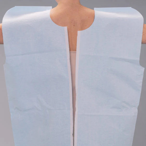 TIDI Products-918158 Gown, 40in. x 44in., Blue, 2-Ply Scrim, Latex Free (LF), 25/cs , case
