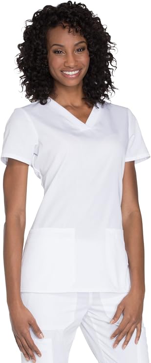 Cherokee Medical WW Originals Women's Knit V-Neck Solid Scrub Top