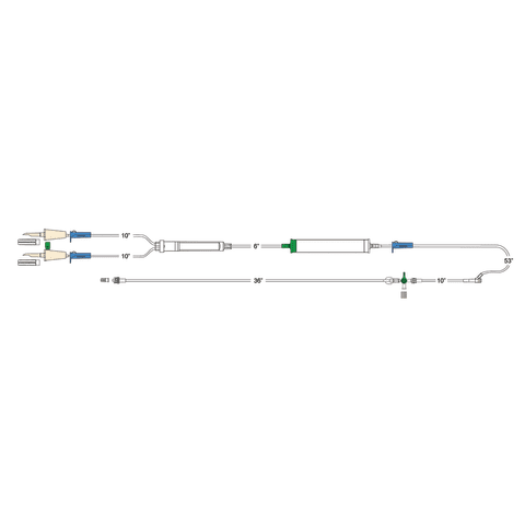 Sharn/Marketlab-61817 Blood Admin Set • 2 Vent • 200 Mic • Cyl Hand Pump • 132"L (25/pk)