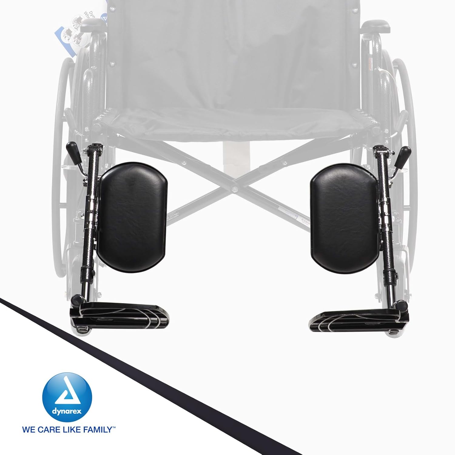 Dynarex-RPWC24-80ELR Wheelchair Elevated Leg Rest 1 Pr., Black