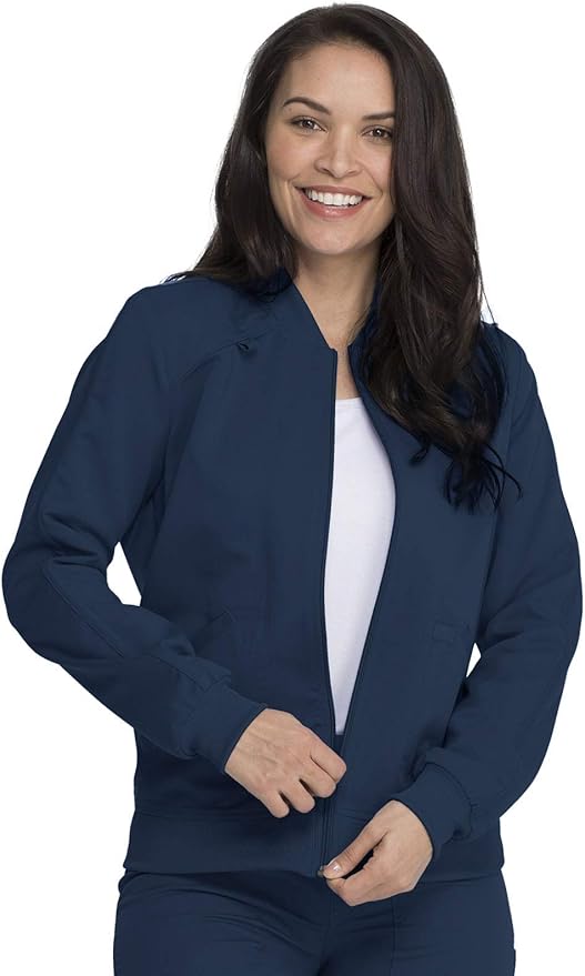 Balance by Dickies Women's Zip Front Solid Scrub Jacket
