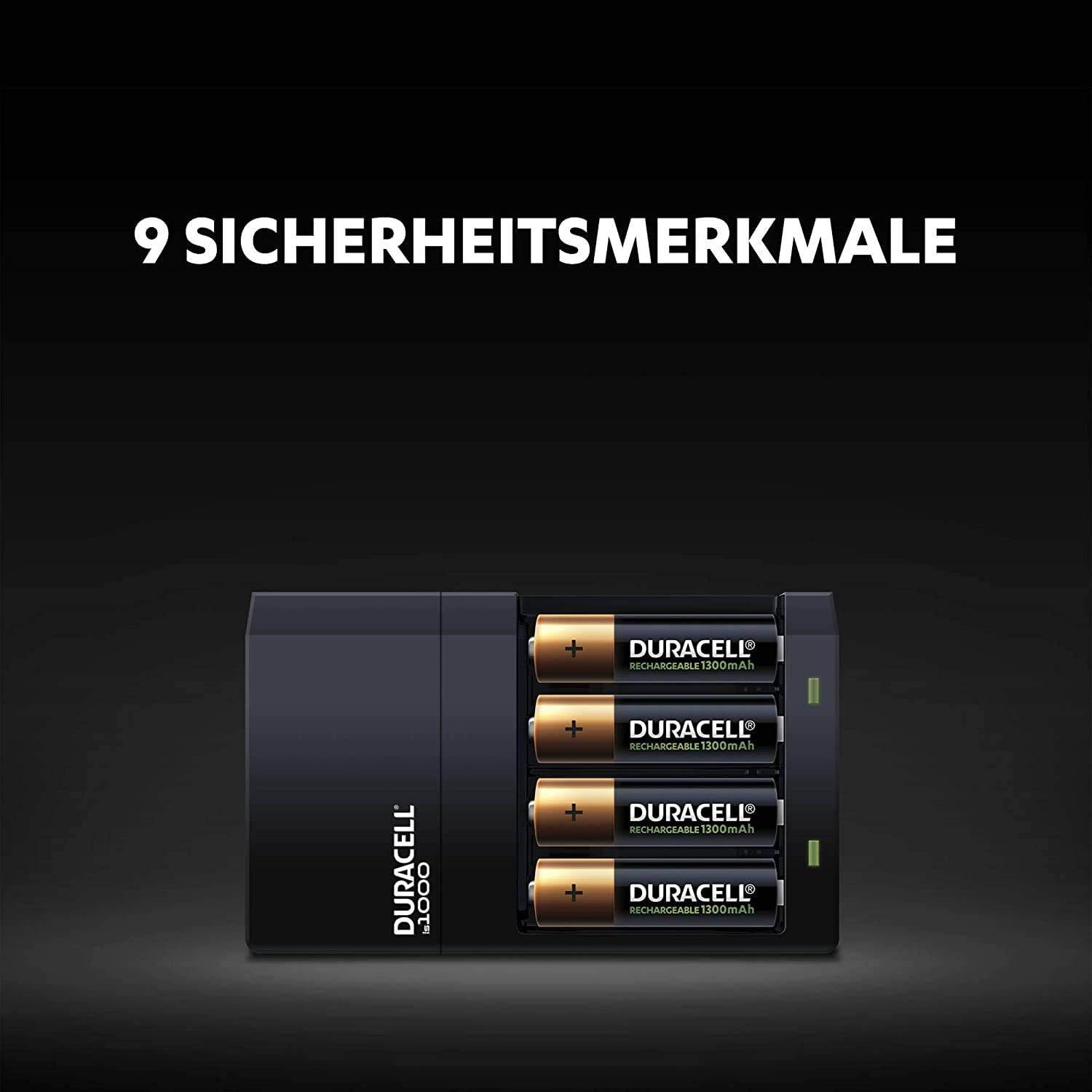 Duracell-CEF14 Ion Speed 4-Hour Battery Charger, With Rechargeable Batteries Included, AA+AAA