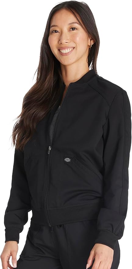 Balance by Dickies Women's Zip Front Solid Scrub Jacket