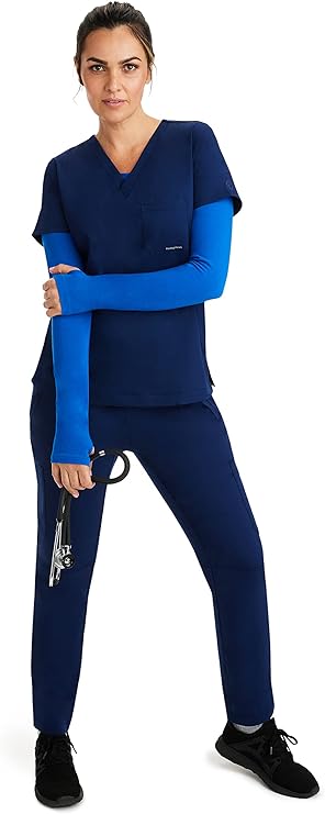 Purple Label by Healing Hands Women's Mackenzie Solid Underscrub Tee