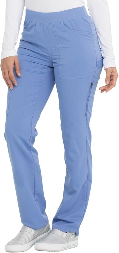 Balance by Dickies Women's Mid Rise Tapered Leg Pull-On Scrub Pant - Petite