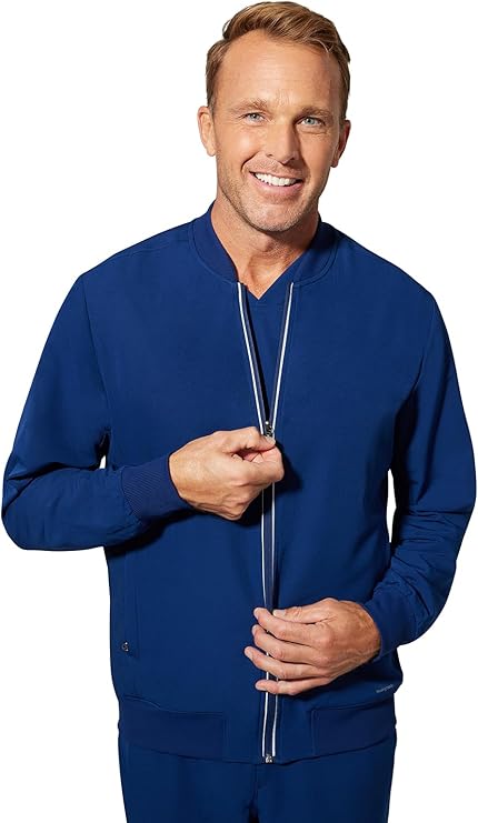 360 by Healing Hands Men's Samuel Zip Up Bomber Jacket