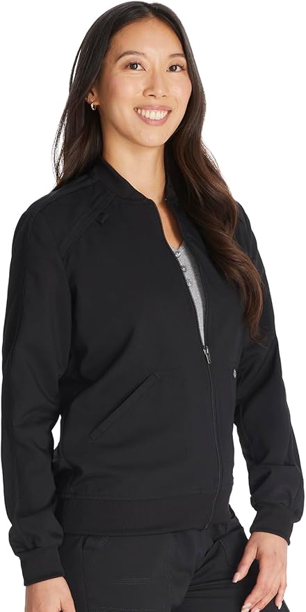 Balance by Dickies Women's Zip Front Solid Scrub Jacket