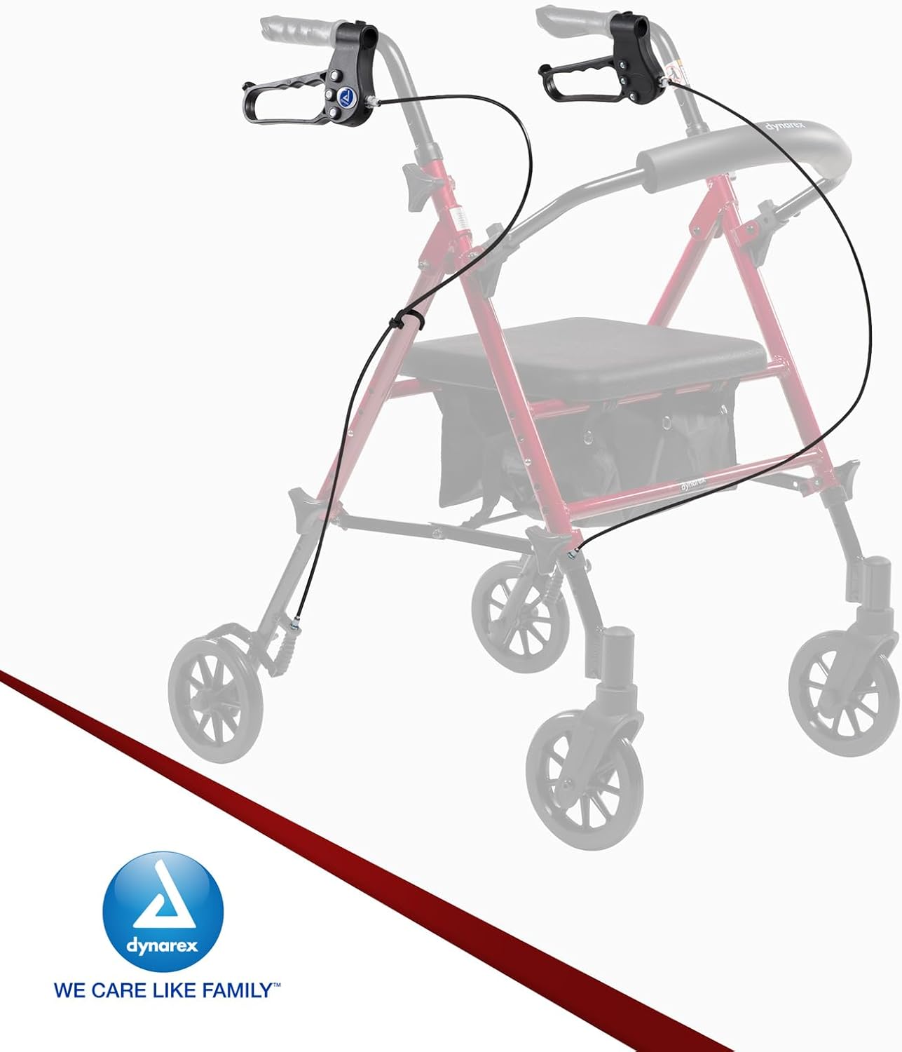 Dynarex-RPRL-01HB07 DynaGo Euro Rollator Hand Brake System Black, 1 EA