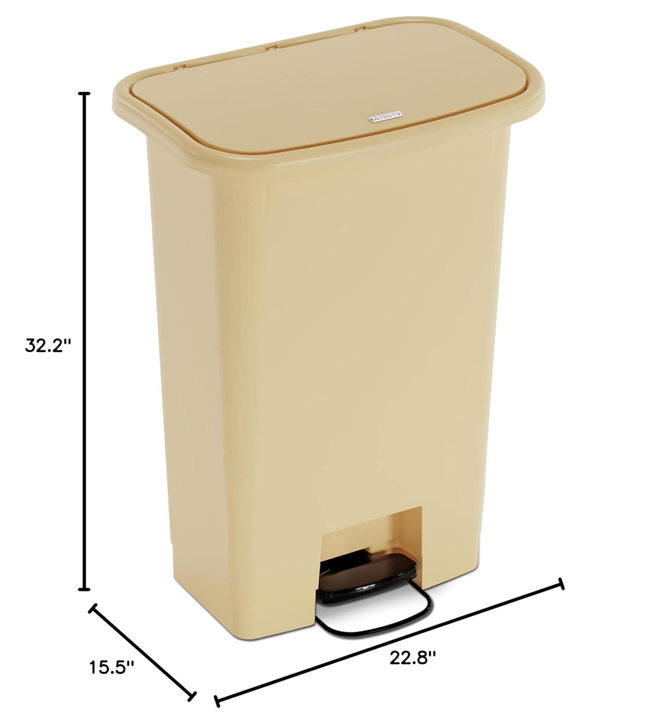 DETECTO Waste Mate Plastic Waste Receptacle