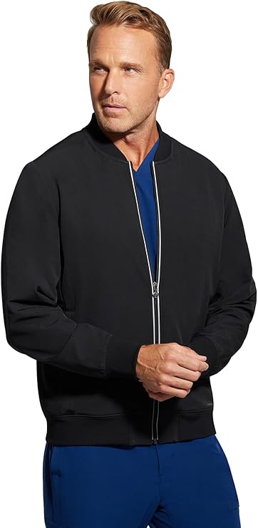 360 by Healing Hands Men's Samuel Zip Up Bomber Jacket