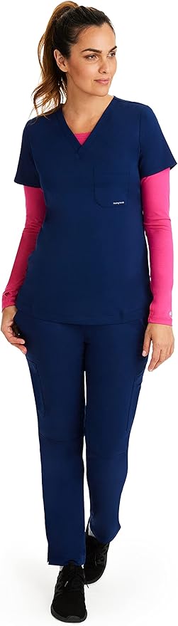 Purple Label by Healing Hands Women's Mackenzie Solid Underscrub Tee