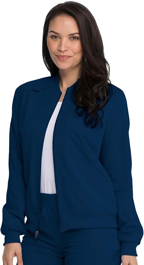 Balance by Dickies Women's Zip Front Solid Scrub Jacket