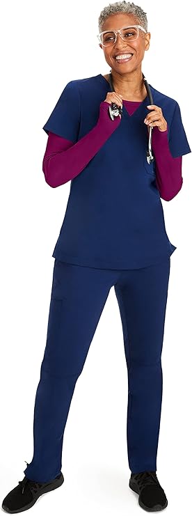 Purple Label by Healing Hands Women's Mackenzie Solid Underscrub Tee