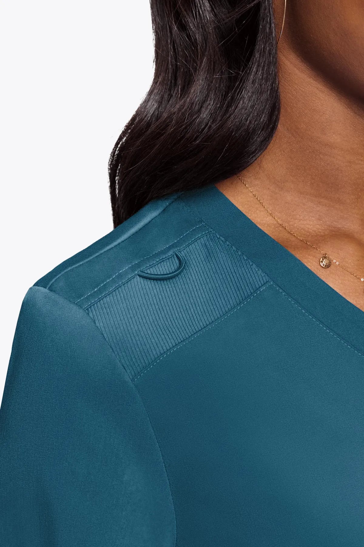Med Couture Women's Touch V - Neck Chest Pocket Top