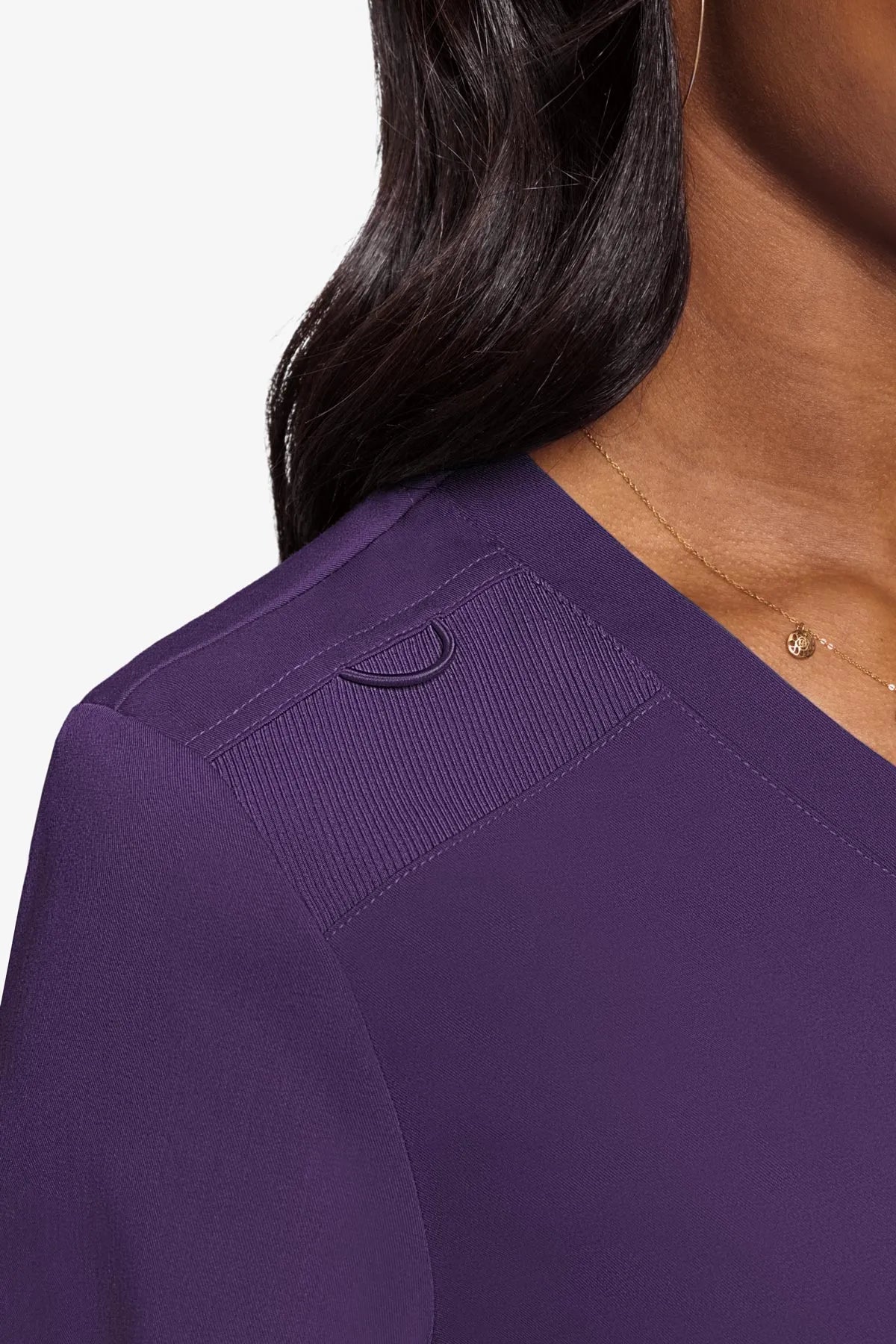 Med Couture Women's Touch V - Neck Chest Pocket Top