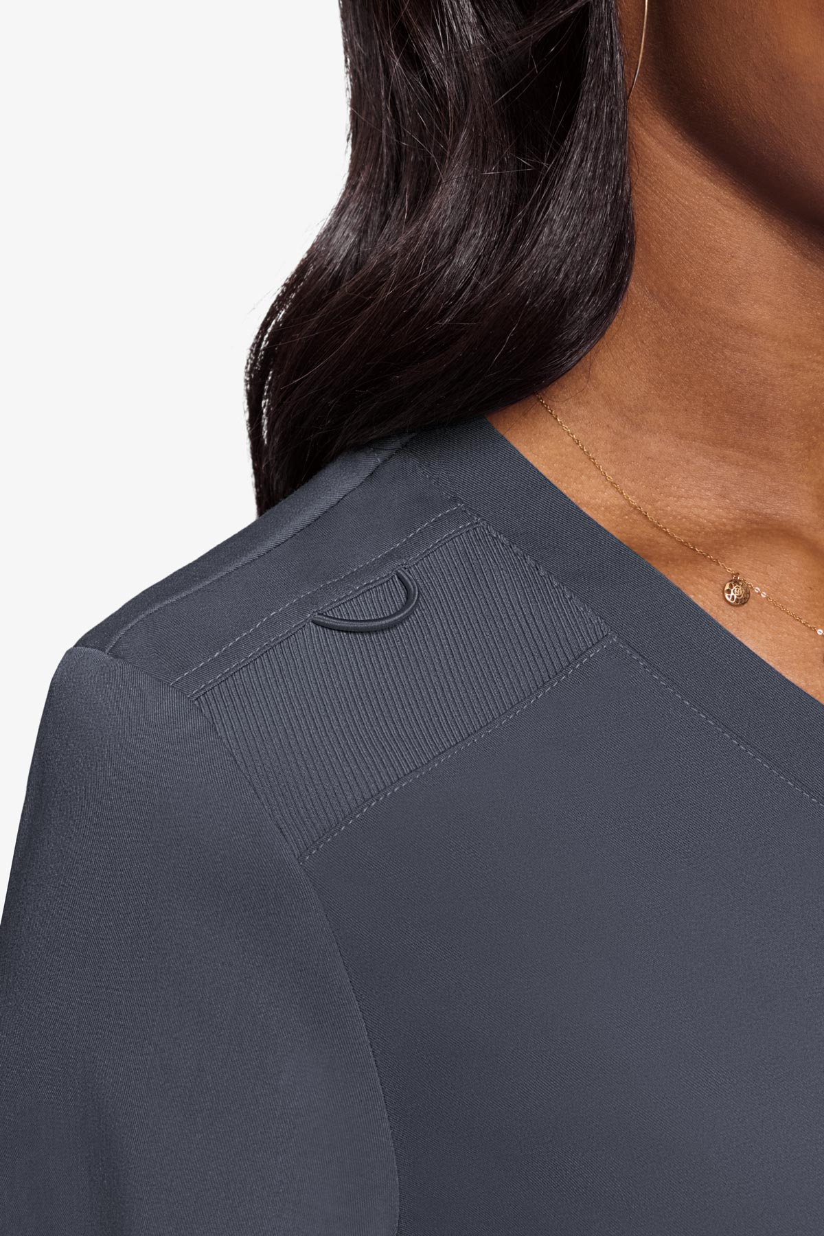 Med Couture Women's Touch V - Neck Chest Pocket Top