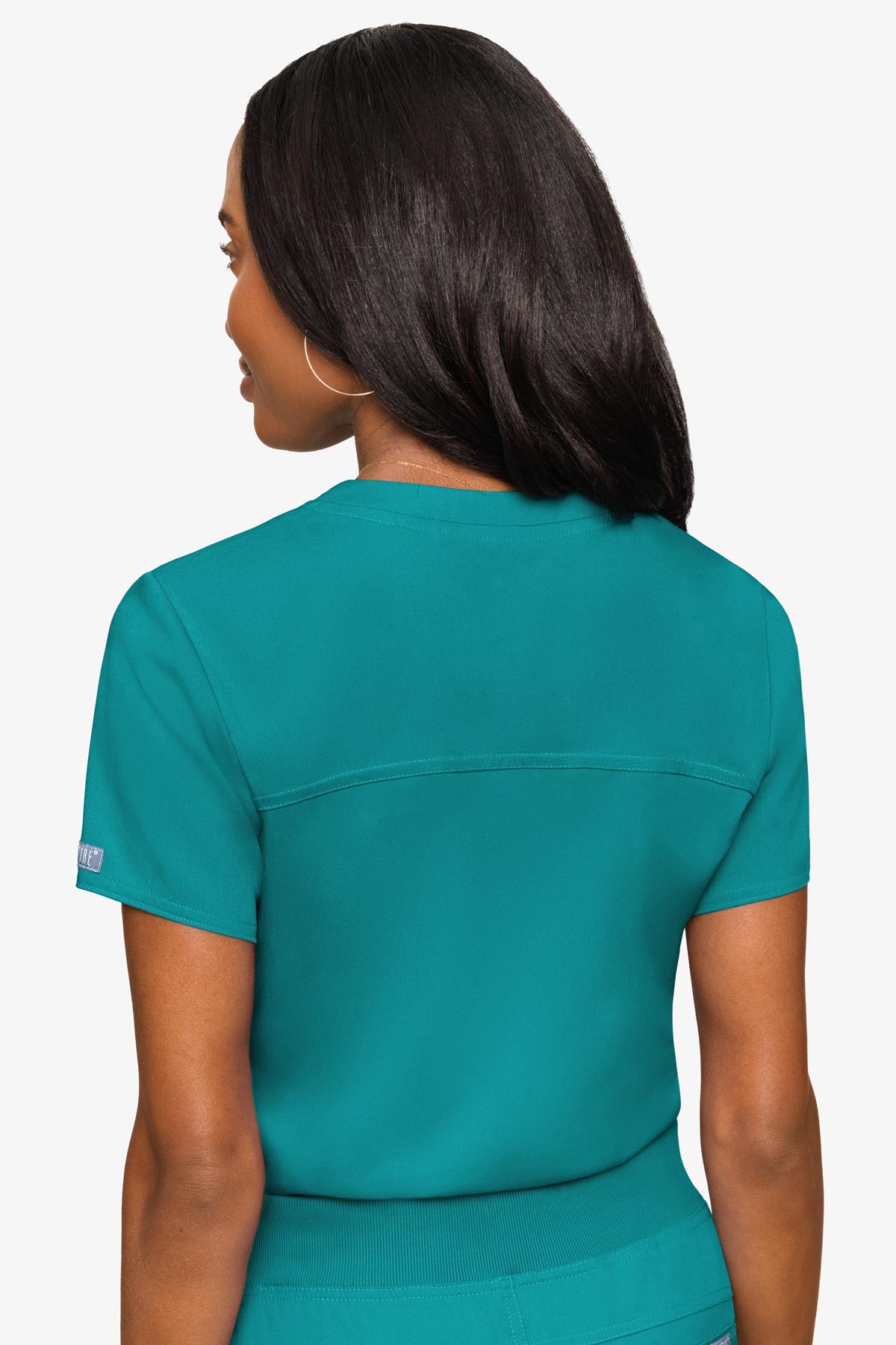 Med Couture Women's Touch V - Neck Chest Pocket Top
