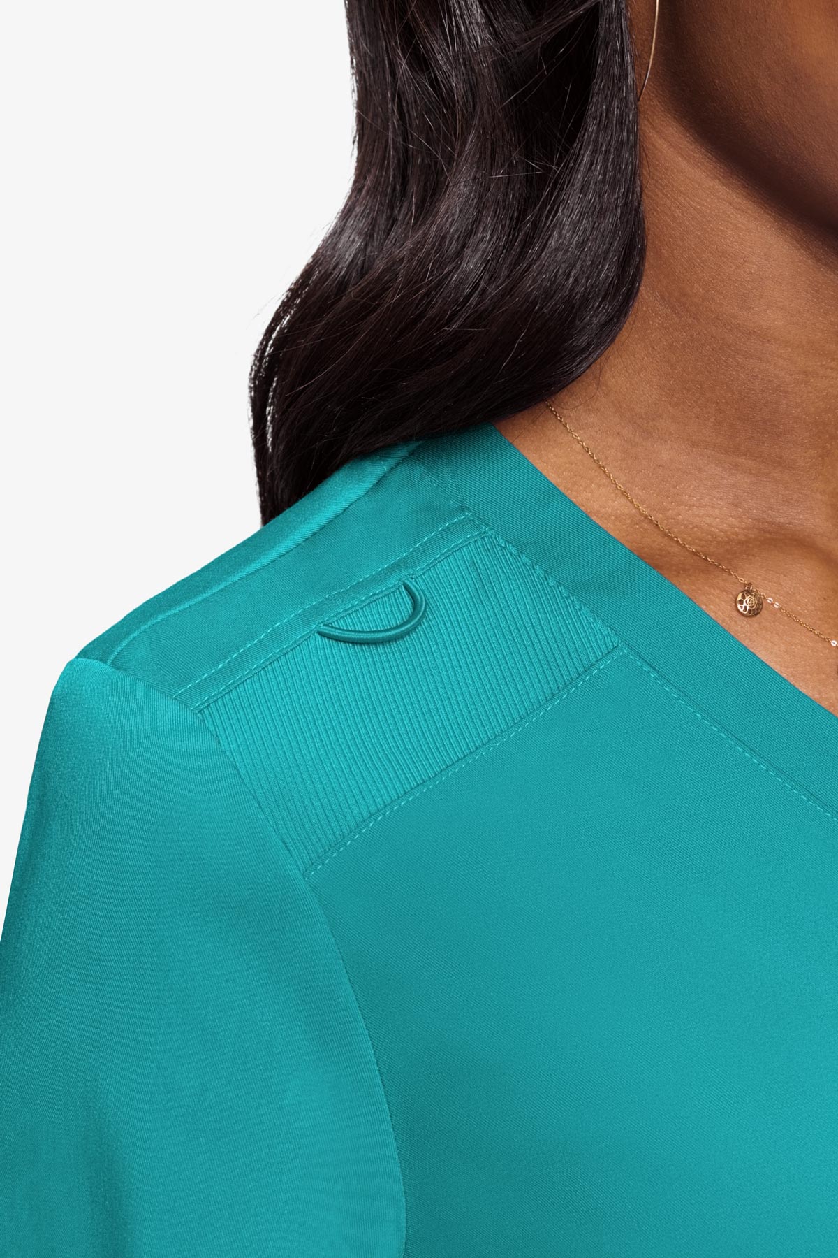 Med Couture Women's Touch V - Neck Chest Pocket Top