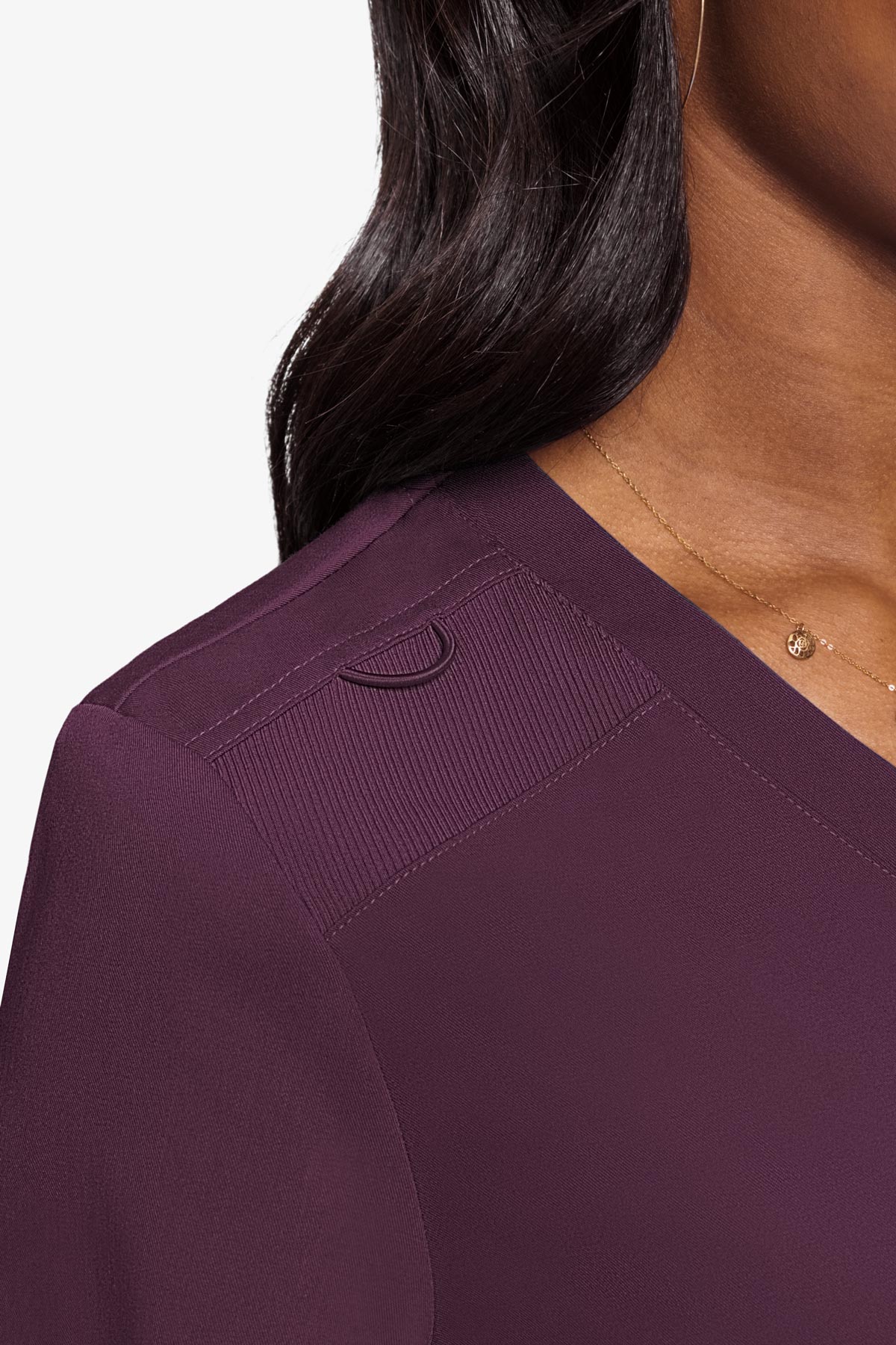 Med Couture Women's Touch V - Neck Chest Pocket Top
