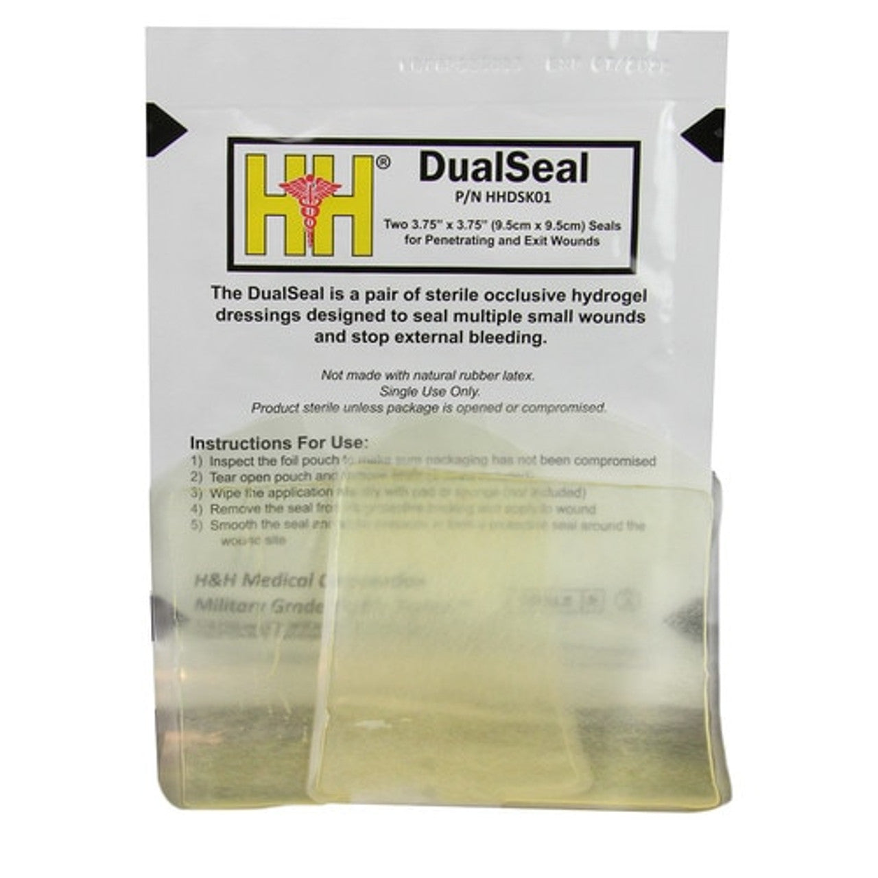 Safeguard Medical-HHDSK01-CA DualSeal, Non-Vented - 3.75" x 3.75" (case of 50)