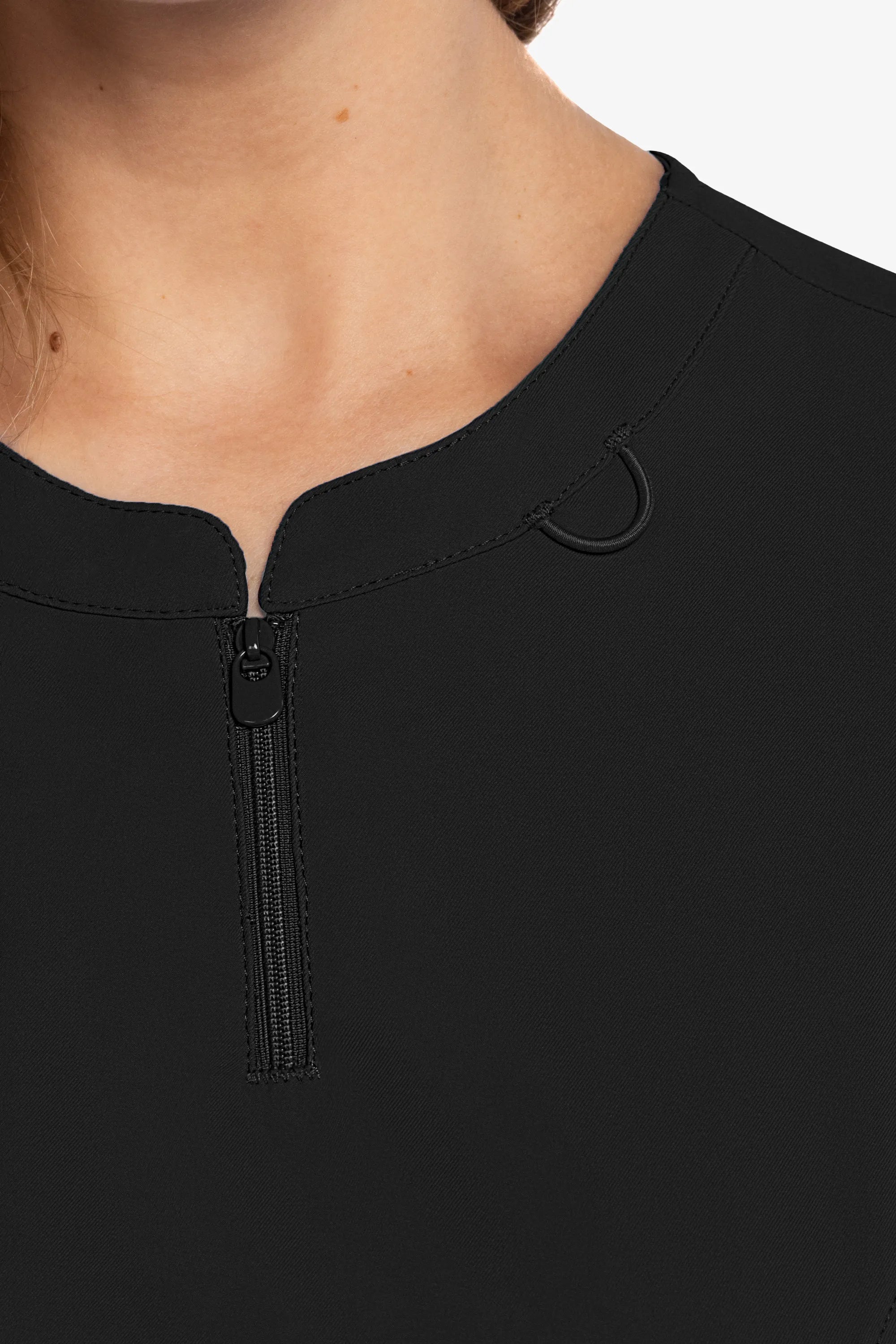 Med Couture Insight Women's Henley Zip Front Top