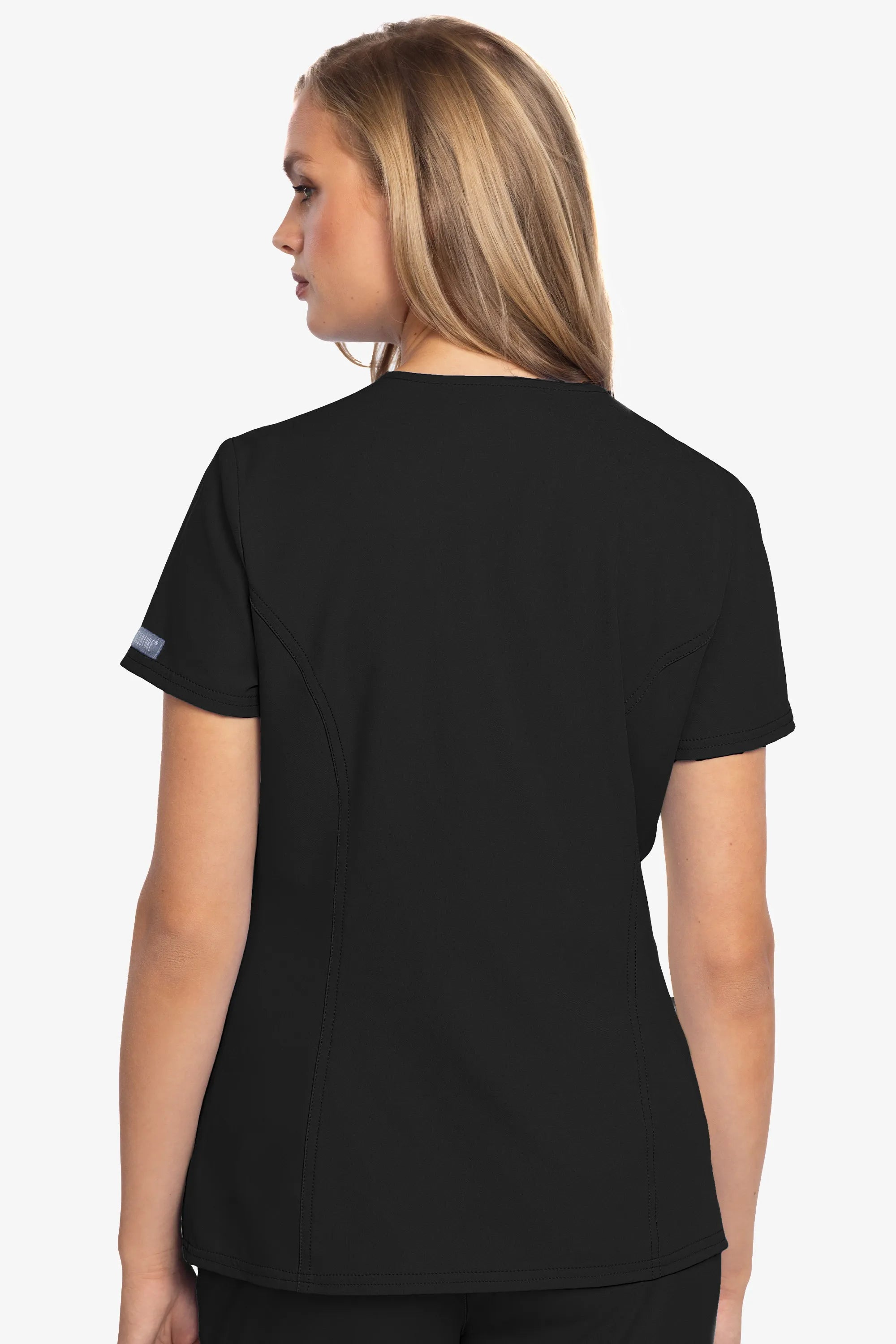 Med Couture Insight Women's Henley Zip Front Top