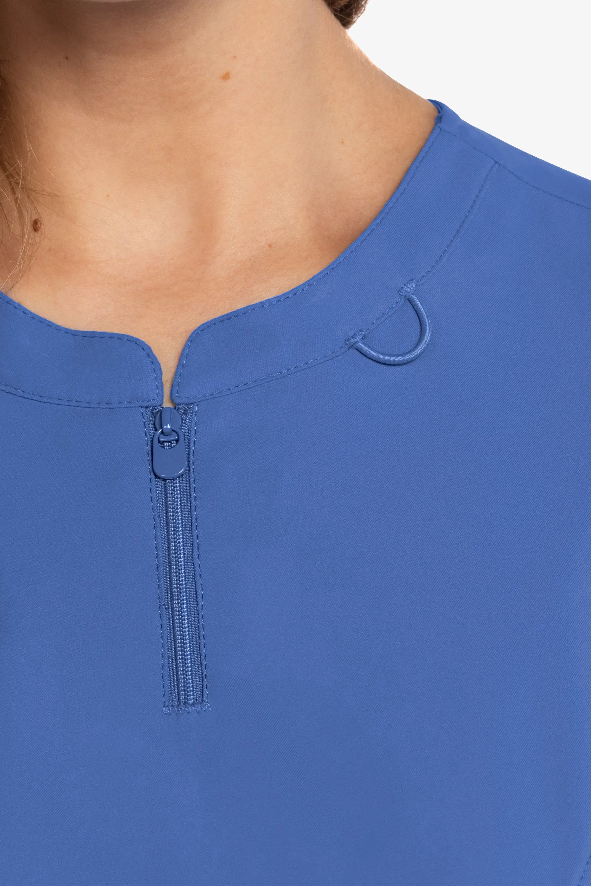 Med Couture Insight Women's Henley Zip Front Top