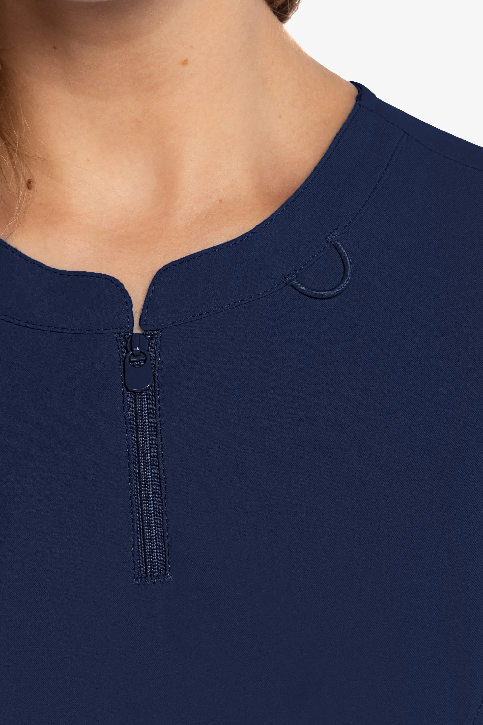 Med Couture Insight Women's Henley Zip Front Top