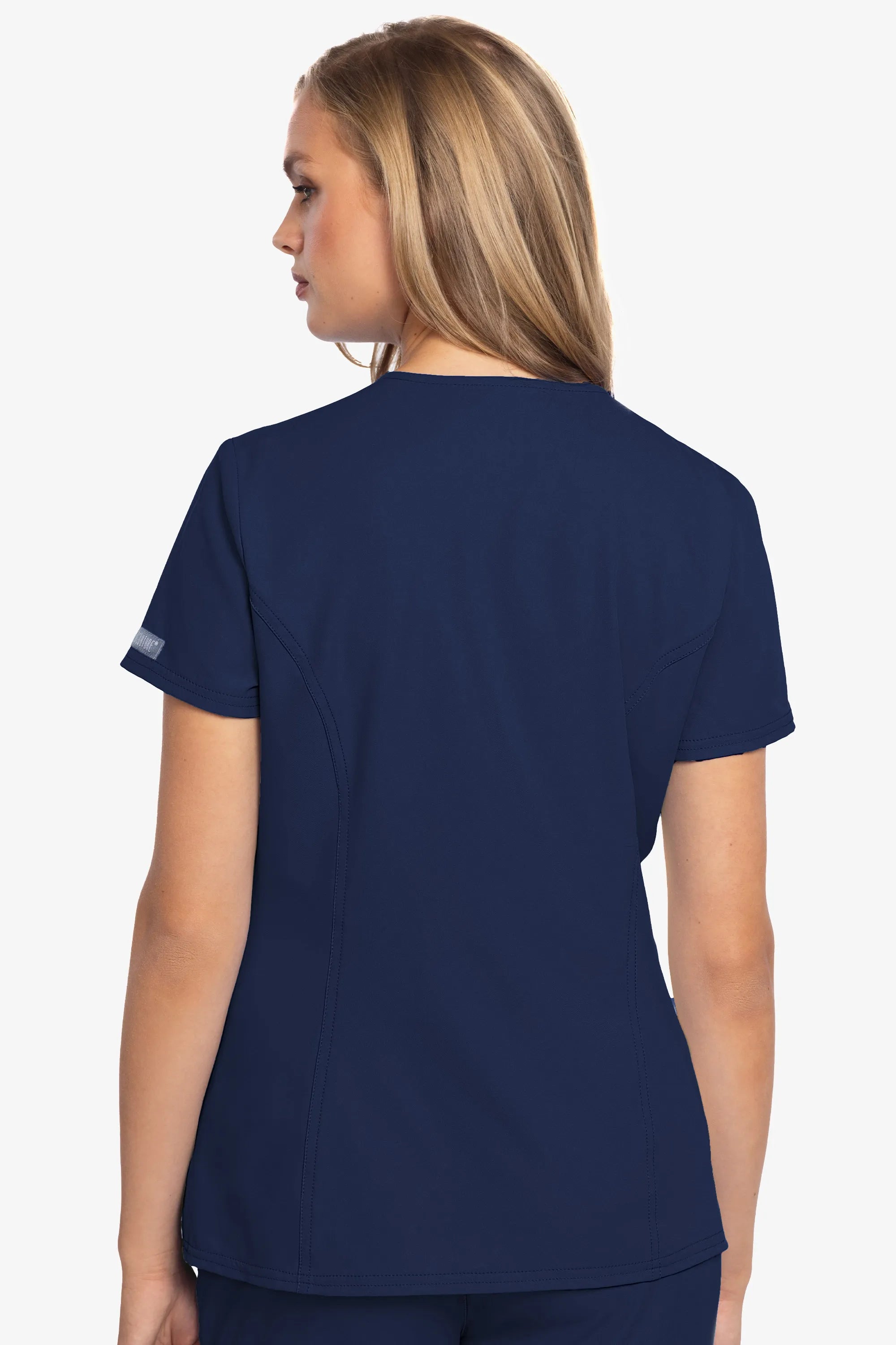 Med Couture Insight Women's Henley Zip Front Top